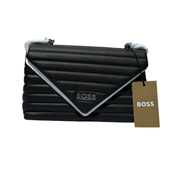 NWT **RARE HUGO BOSS Ayla Shoulder Bag 50487509 - Black - Picture 7 of 9